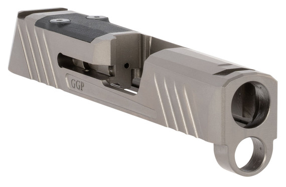 Grey Ghost Precision GGP365GRY1 GGP365 Version 1 Slide Fits Sig P365, Optic Cut Compatible w/Sig RomeoZero & Shield RMS-C, Aggressive Front & Rear Serrations, 17-4 Stainless Steel w/Gray DLC Finish