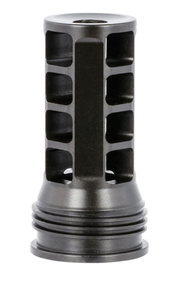 Huxwrx 1574 QD 762 Muzzle Brake Black with 5/8 in-24 tpi Threads, 2.30 in OAL & 1.20 in Diameter for 30 Cal AR-Platform