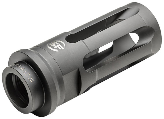 SureFire SFCT5561228 Closed-Tine Flash Hider Black DLC Stainless Steel with 1/2 in-28 tpi Threads & 2.30 in OAL for 5.56x45mm NATO AR-15