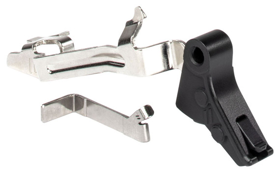 ZEV FFTPROBARSMBB Pro Trigger BAR Kit Black Hardcoat Anodized Flat Trigger Compatible w/Glock Gen1-4