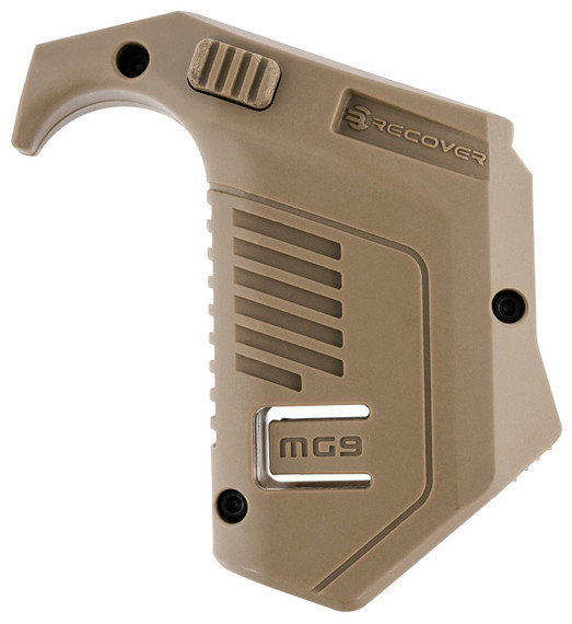 Recover Tactical MG9-02 Angled Mag Pouch Tan Polymer, Picatinny Rail Mount, Compatible w/ Glock