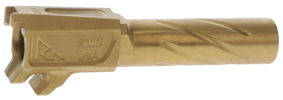 Rival Arms RA20P002E Precision Drop-In Barrel 9mm Luger 3.10 in Gold PVD Finish 4340H Steel Material with Threading for Sig P365