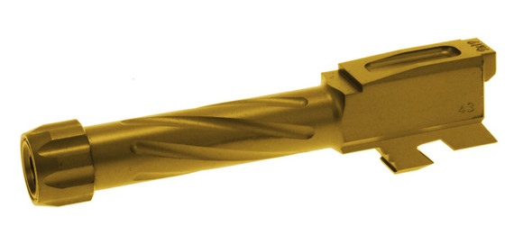 Rival Arms RA20P302E Precision Drop-In Barrel 9mm Luger 3.90 in Gold PVD Finish 4340H Steel Material with Threading for Sig P320 Carry