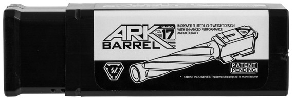 Strike Industries GARKBARREL17 ARK Replacement Barrel 9mm Luger 4.49 in Black Nitride Finish 416R Stainless Steel Material for Glock 17 Gen1-4