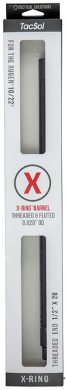 Tactical Solutions 1022TEMB X-Ring 22 LR 16.50 in Matte Black Finish Aluminum Material Bull with Fluting & Threading for Ruger 10/22, Rifle Barrel