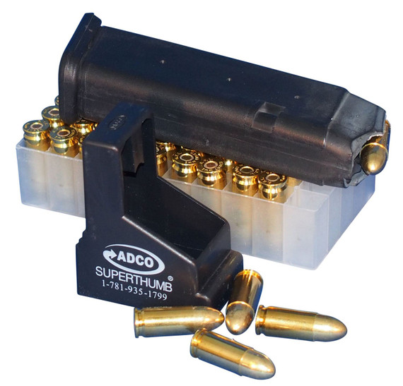 ADCO ST2 Super Thumb Mag Loader Multi-Caliber for Glock, Para