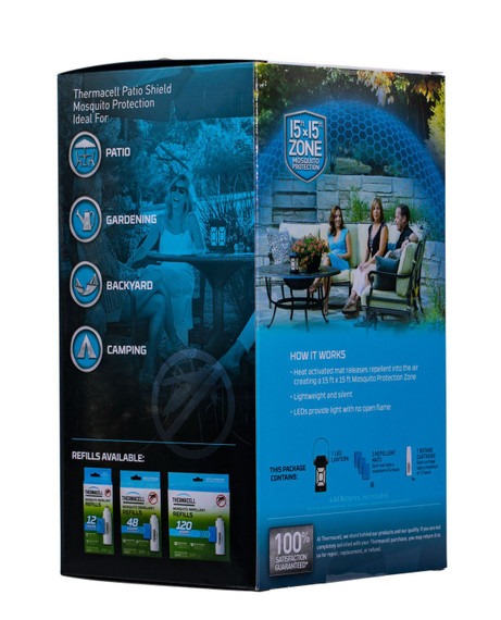 Thermacell MR9W Patio Shield Lantern Cambridge Black Effective 15 ft Odorless Scent Repels Mosquito Effective Up to 12 hrs