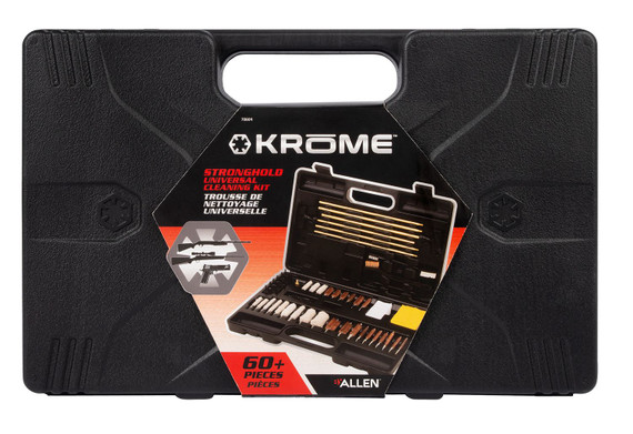 Krome 70604 Stronghold Universal Cleaning Kit Multi-Caliber Handgunst Riflest Shotguns 60 Pieces