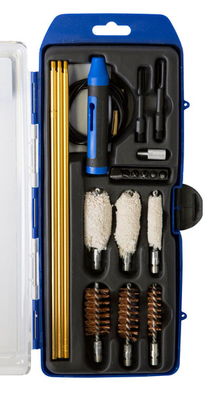 DAC GMSGHY GunMaster Universal Hybrid Cleaning Kit Multi-Gauge, Shotgun/21 Pieces Black/Blue