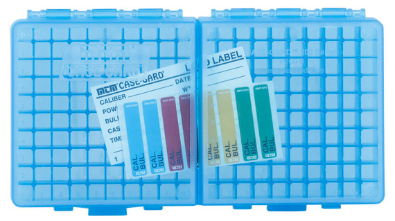MTM Case-Gard P200924 Case-Gard 200 Series 9mm Luger 380 ACP, Handgun Clear Blue Polypropylene 200 rds