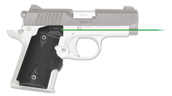 Crimson Trace 0156201 LG-409G Lasergrips Black Green Laser Kimber Micro 9