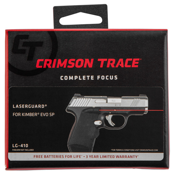 Crimson Trace 0185101 LG-410 Lasergrips Black Red Laser Kimber EVO SP