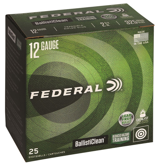 Federal BC127RS BallistiClean Law Enforcement 12 Gauge 2.75 in Slug Shot 25 Per Box/ 10 Cs