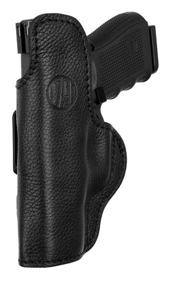 1791 Gunleather UCLB21NSBR Ultra Custom Light Bearing OWB Size 2.1 Night Sky Black Leather Belt Loop Compatible w/Glock 17/S&W M&P Shield/Springfield XD Right Hand, Holster