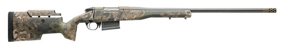 Bergara Rifles BPR34300WM Premier Divide 300 Win Mag 5+1 24in Carbon Fiber Omni Muzzle Brake Barrel, Patriot Brown Cerakote, Erosion Rogue Camo Stock