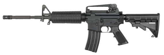 Bushmaster 0010011BLK M4 Patrolmans 5.56x45mm NATO 30+1 16 in Barrel, Black Barrel/Receiver, A2 Birdcage Flash Hider, Collapsible Carbine Stock w/6 Position Buffer Tube, M4 Handguard, A2 Front/Midwest Industries Combat Flip Up Rear Sight, Rifle