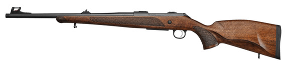 CZ-USA 07304 CZ 600 Lux Full Size 300 Win Mag 3+1 24 in Black Threaded Barrel, Black Steel Receiver, Walnut Bavarian Style Stock, Right Hand, Rifle