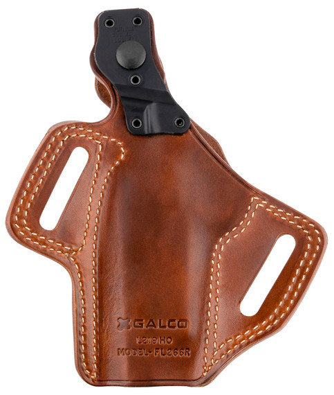 Galco FL266R Fletch OWB Tan Leather Belt Slide Fits 4-4.25 in 1911 Right Hand, Holster