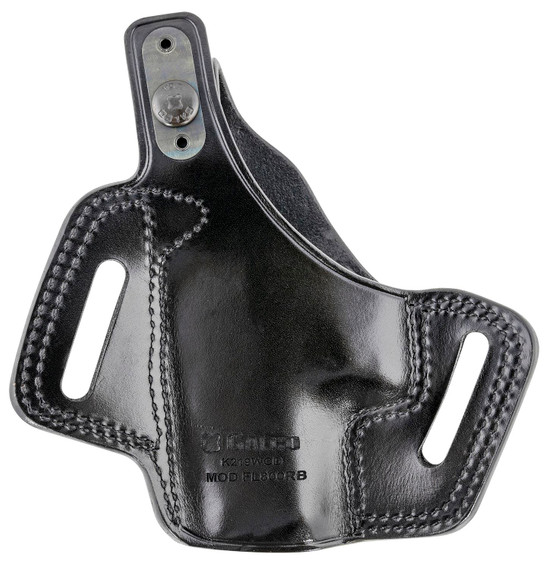 Galco FL800RB Fletch OWB Black Leather Belt Slide Compatible w/Glock 43/43X, Springfield Hellcat Belt Up to 1.75 in Wide Right Hand, Holster