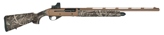 Girsan 390155 MC312 Gobbler 12 Gauge with 24 in Barrel, 3.5 in Chamber, 5+1 Capacity, Bronze Cerakote Metal Finish & Camo Synthetic Stock Right Hand (Full Size) Includes Red Dot, Shotgun