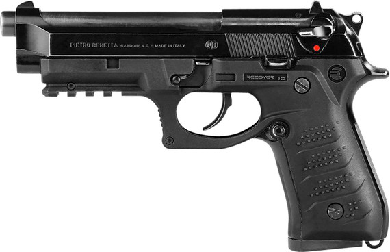 Recover Tactical BC201 Grip & Rail System Black Polymer Picatinny for Most Beretta 92 & M9 Models