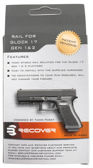 Recover Tactical GR2101 Rail Adapter for Glock 20 &21 Black
