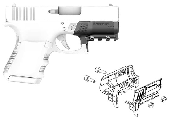 Recover Tactical GR2601 Rail Adapter for Glock 26 and 27 Black