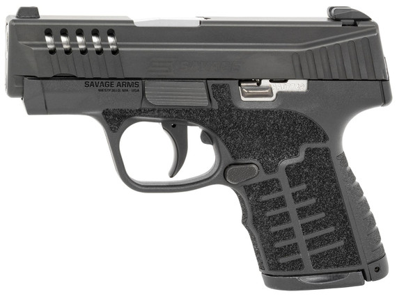 Savage Arms 67001 Stance 9mm Luger 3.20 in 7+1,8+1 Black Frame/Stainless Steel Ported Slide Black Interchangeable Backstrap Grip Includes 2 Mags & Hard Case