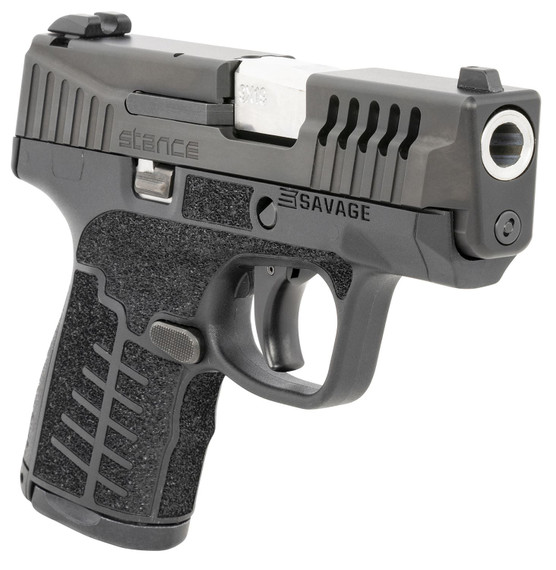 Savage Arms 67001 Stance 9mm Luger 3.20 in 7+1,8+1 Black Frame/Stainless Steel Ported Slide Black Interchangeable Backstrap Grip Includes 2 Mags & Hard Case