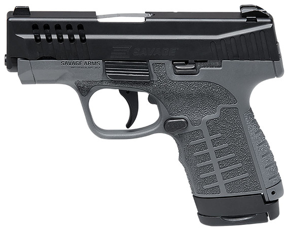 Savage Arms 67011 Stance 9mm Luger 7+1/8+1 3.2 in Barrel, Gray Polymer Frame, Serrated/Ported Black Nitride Slide, Interchangeable Backstrap, No Manual Safety, Night Sights, Pistol