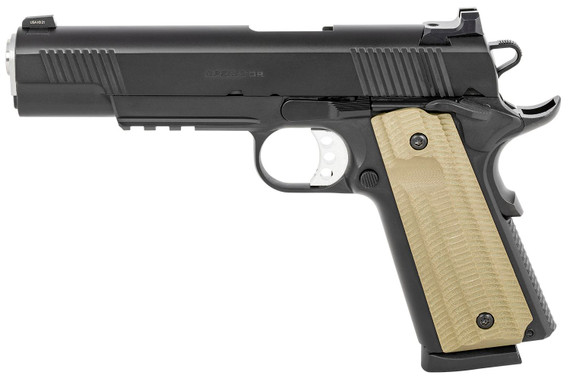 Springfield Armory PO9230 1911 Operator 45 ACP 8+1, 5 in Stainless Match Grade Steel Barrel, Black Cerakote Serrated Carbon Steel Slide, Black Cerakote Steel Frame w/Beavertail & Picatinny Rail, VZ G10 Grip, Pistol