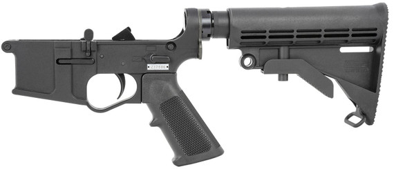 ET Arms Inc ETAGLOW201PCGENII Omega-15 Polymer Rec, Black 6 Position Collapsible M4 Stock, Black A2, Pistol Grip for AR-15