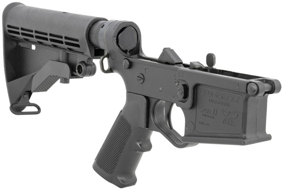 ET Arms Inc ETAGLOW201PCGENII Omega-15 Polymer Rec, Black 6 Position Collapsible M4 Stock, Black A2, Pistol Grip for AR-15
