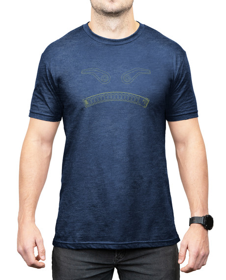 Magpul MAG1268411S Magmouth Navy Heather Cotton/Polyester Short Sleeve Small Graphic T Shirt