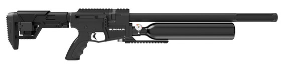Crosman BPG25S Gunnar Air, Rifle PCP 25 Black Black Receiver Black Adjustable Stock