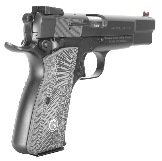 EAA GIRSAN 390465 MCP 35 Match 9mm Luger 15+1, 4.87 in Stainless Steel Barrel, Matte Black Serrated Slide, Matte Black Steel Frame w/Beavertail, Black/Gray Checkered Grip, Pistol