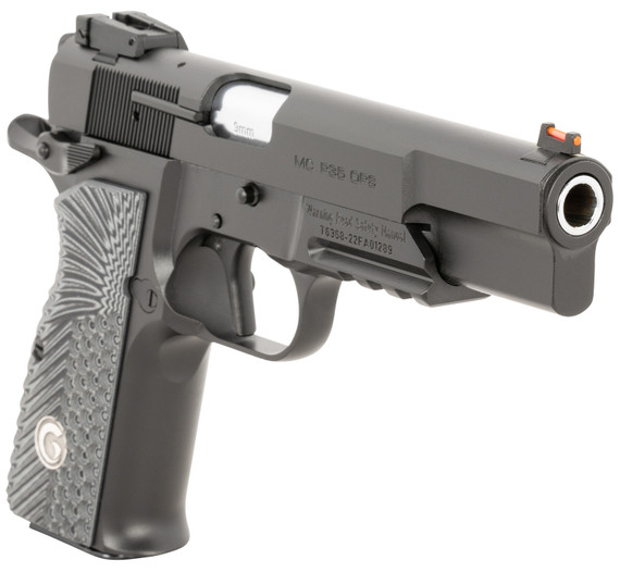 EAA GIRSAN 390470 High Power MC P35 Match 9mm Luger 15+1 4.87 in Stainless Steel Barrel, Matte Black Serrated Slide, Matte Black Steel Frame w/Accessory Rail & Beavertail, Black/Gray Checkered Grips, Pistol