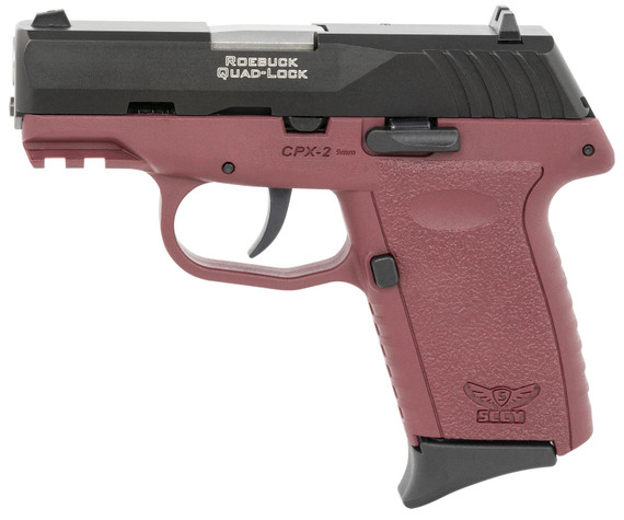 SCCY Industries CPX2CBCRG3 CPX-2 Gen3 9mm Luger Caliber with 3.10 in Barrel, 10+1 Capacity, Crimson Red Finish Picatinny Rail Frame, Serrated Black Nitride Stainless Steel Slide, Polymer Grip & No Manual Thumb Safety, Pistol