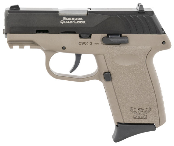SCCY Industries CPX2CBDEG3 CPX-2 Gen3 9mm Luger Caliber with 3.10 in Barrel, 10+1 Capacity, FDE Finish Picatinny Rail Frame, Serrated Black Nitride Stainless Steel Slide, Polymer Grip & No Manual Thumb Safety, Pistol