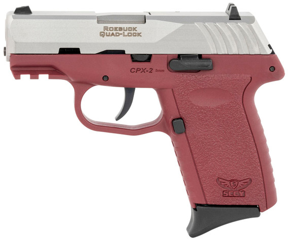 SCCY Industries CPX2TTCRG3 CPX-2 Gen3 9mm Luger Caliber with 3.10 in Barrel, 10+1 Capacity, Crimson Red Finish Picatinny Rail Frame, Serrated Stainless Steel Slide, Polymer Grip & No Manual Thumb Safety, Pistol