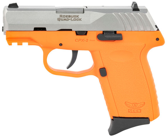 SCCY Industries CPX2TTORG3 CPX-2 Gen3 9mm Luger Caliber with 3.10 in Barrel, 10+1 Capacity, Orange Finish Picatinny Rail Frame, Serrated Stainless Steel Slide, Polymer Grip & No Manual Thumb Safety, Pistol