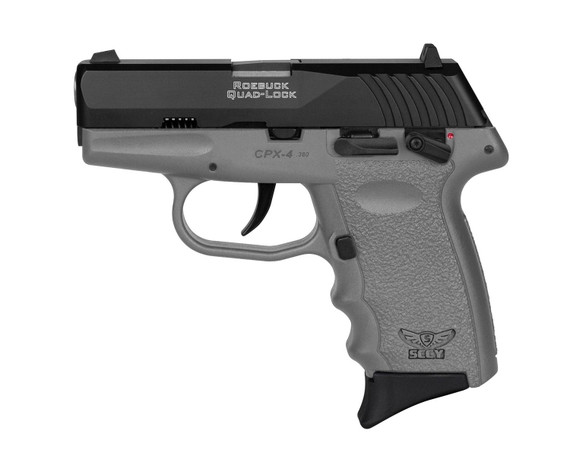 SCCY Industries CPX-4CBSG CPX-4 380 ACP 10+1 2.96 in Sniper Gray Polymer Serrated Black Nitride SS Slide Finger Grooved Sniper Gray Polymer Grip, Pistol