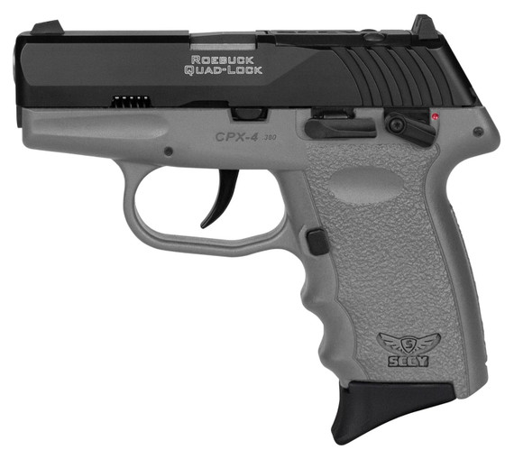 SCCY Industries CPX4CBSGRDRG3 CPX-4 RD 380 ACP 10+1 2.96 in Sniper Gray Polymer/Serrated Black Nitride Stainless Steel Slide/Finger Grooved Sniper Gray Polymer Grip, Pistol