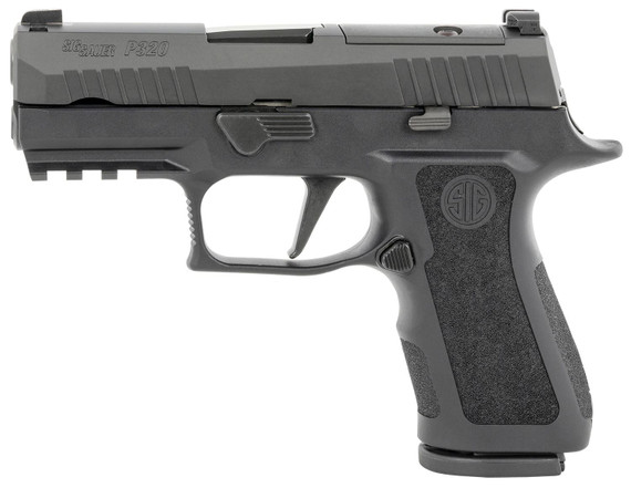 Sig Sauer 320XC9BXR3PR210 P320 XCompact 9mm Luger 10+1 3.60in Carbon Steel Barrel, Black Nitron Optic Ready/Serrated SS Slide, Black Stainless Steel Frame w/Picatinny Rail, Black XCompact Polymer Grips