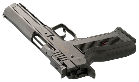 Tanfoglio IFG TFSTOCK3P9 Stock III Full Size 9mm Luger 16+1, 4.44 in Black Polygonal, Rifled Barrel, Black Serrated Slide, Black Polymer Frame w/Beavertail, Black Polymer Grip, Pistol