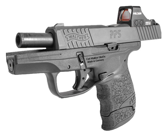 Walther Arms 2851113 PPS M2 w/Optic Sports South Exclusive Carry Frame 9mm Luger 6+1/7+1, 3.20 in Black Polygonal, Rifled Barrel, Matte Black Tenifer Cerakote Optic Cut/Serrated Steel Slide, Black Polymer Frame, Holosun 407K Red Dot, Pistol