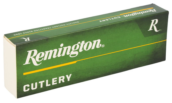 Remington Accessories 15654 Guide Lock Back 4.00 in Folding V-Flat Stainless Steel Blade, Stag Bone Handle w/Remington Shield, Nickle Silver Bolsters, Includes Leather Lanyard, Knife