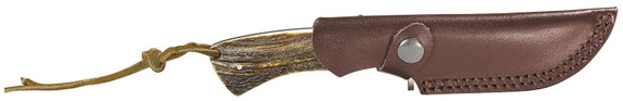 Remington Accessories 15656 Guide Fixed Skinner Stainless Steel Blade Brown/White/Silver w/Remington Shield Stag Bone/Nickle Handle Includes Sheath, Knife