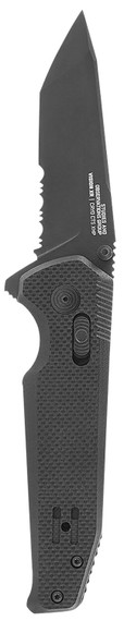 S.O.G SOG12570257 Vision XR 3.36 in Folding Tanto Part Serrated Black TiNi CTS XHP Steel Blade Black G10 Handle, Knife