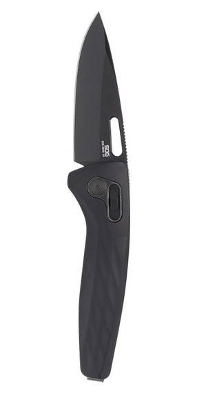 S.O.G SOG12730357 One-Zero XR 3.10 in Folding Plain Black Chrome Cryo CPM S35VN Steel Blade Black Sculpted Aluminum Handle Includes Pocket Clip, Knife